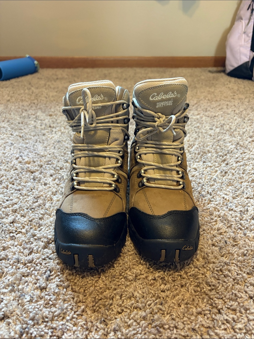 Cabela's Kids' Tan and Black Waterproof Outdoor Boots